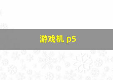 游戏机 p5